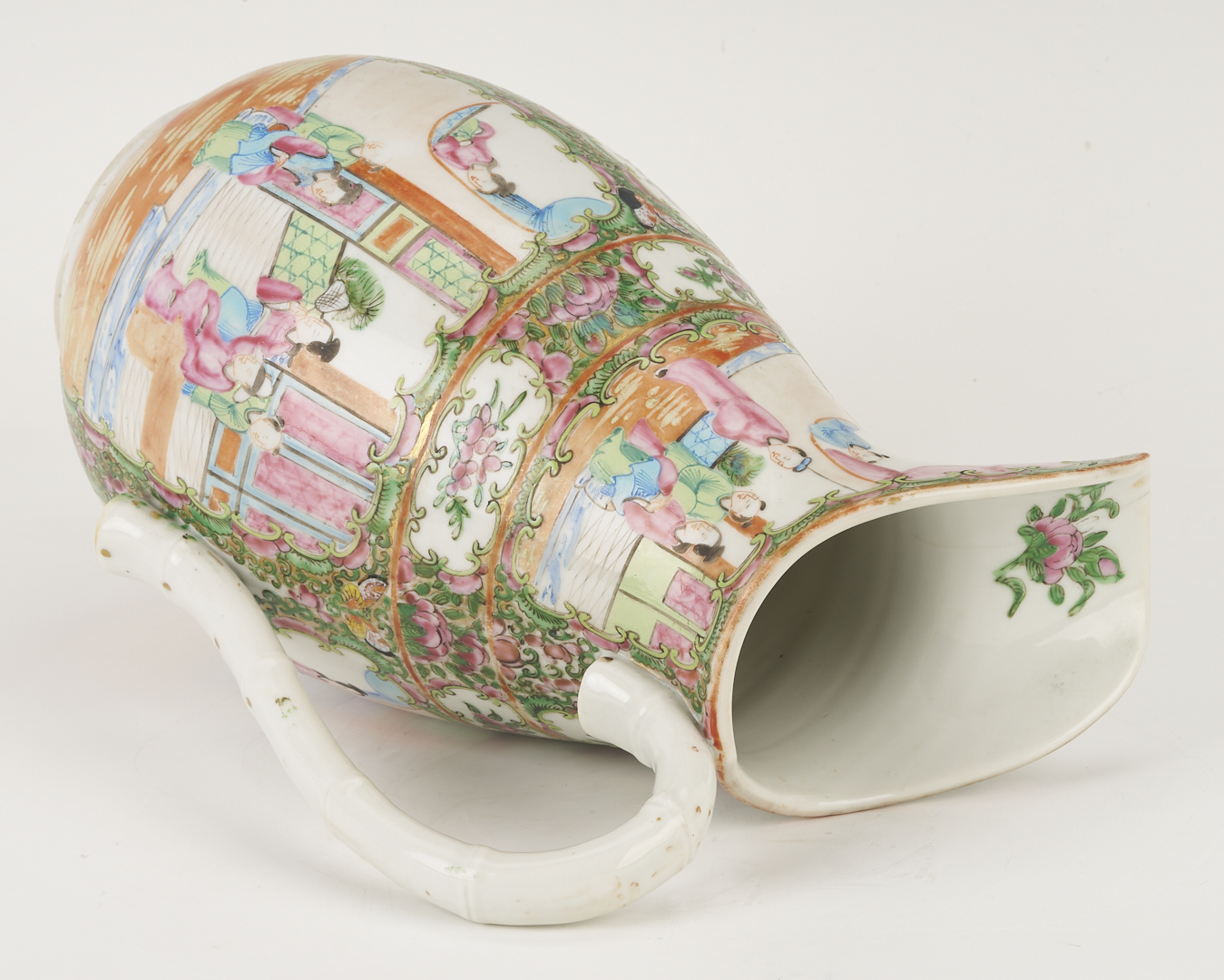 Lot 891: 3 Chinese Export Rose Medallion Pieces, Pitcher & Platters