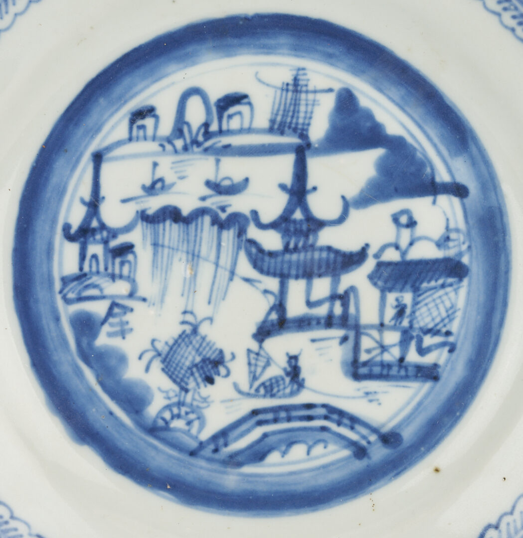 Lot 893: Chinese Blue & White Porcelain Vase and 2 Plates