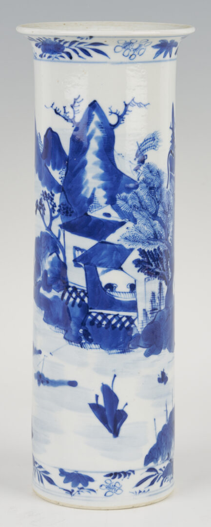 Lot 893: Chinese Blue & White Porcelain Vase and 2 Plates