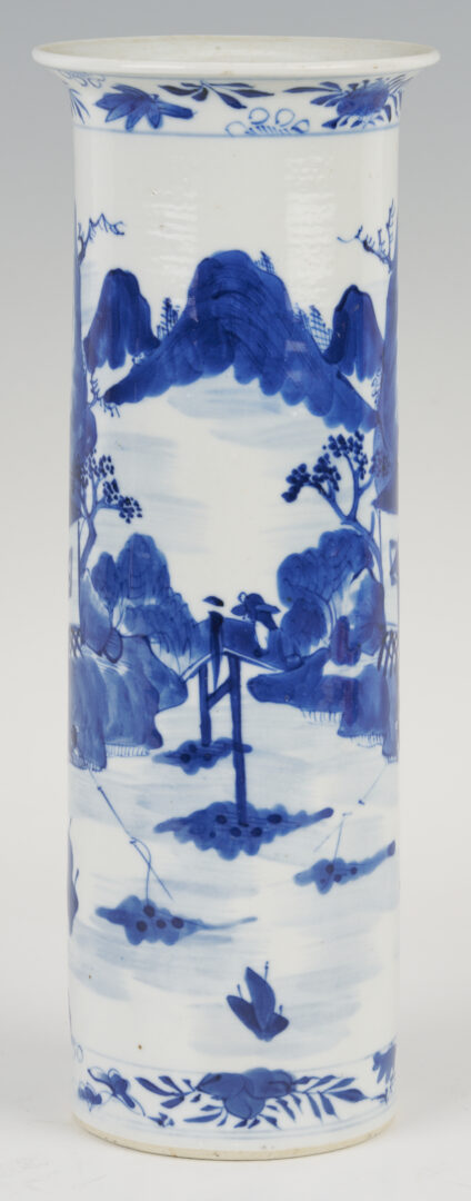 Lot 893: Chinese Blue & White Porcelain Vase and 2 Plates