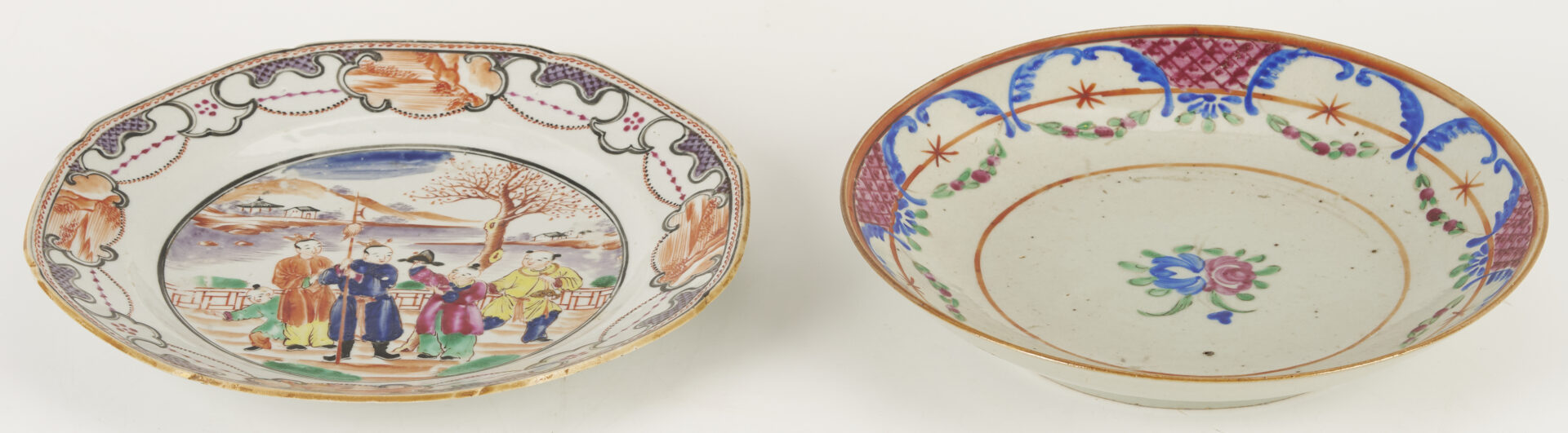 Lot 897: 5 Chinese Export Famille Rose Porcelain Items