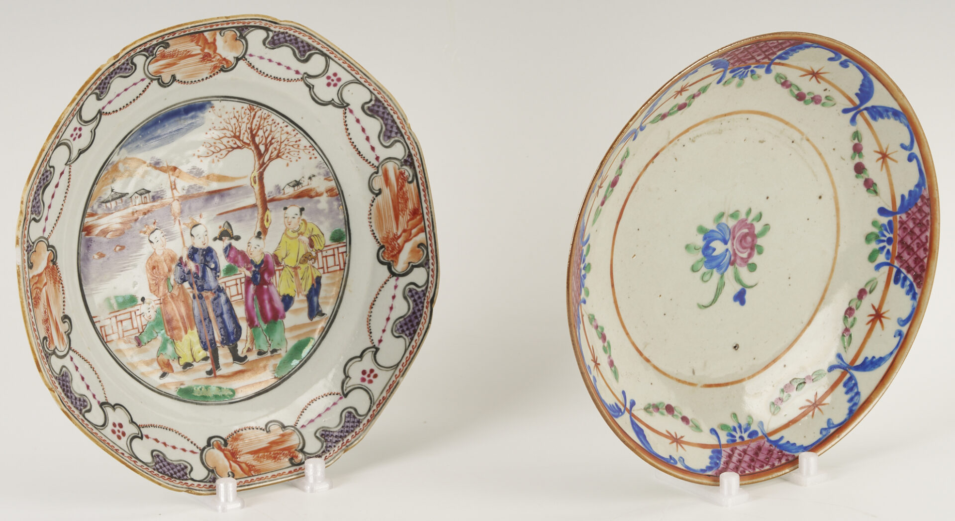 Lot 897: 5 Chinese Export Famille Rose Porcelain Items