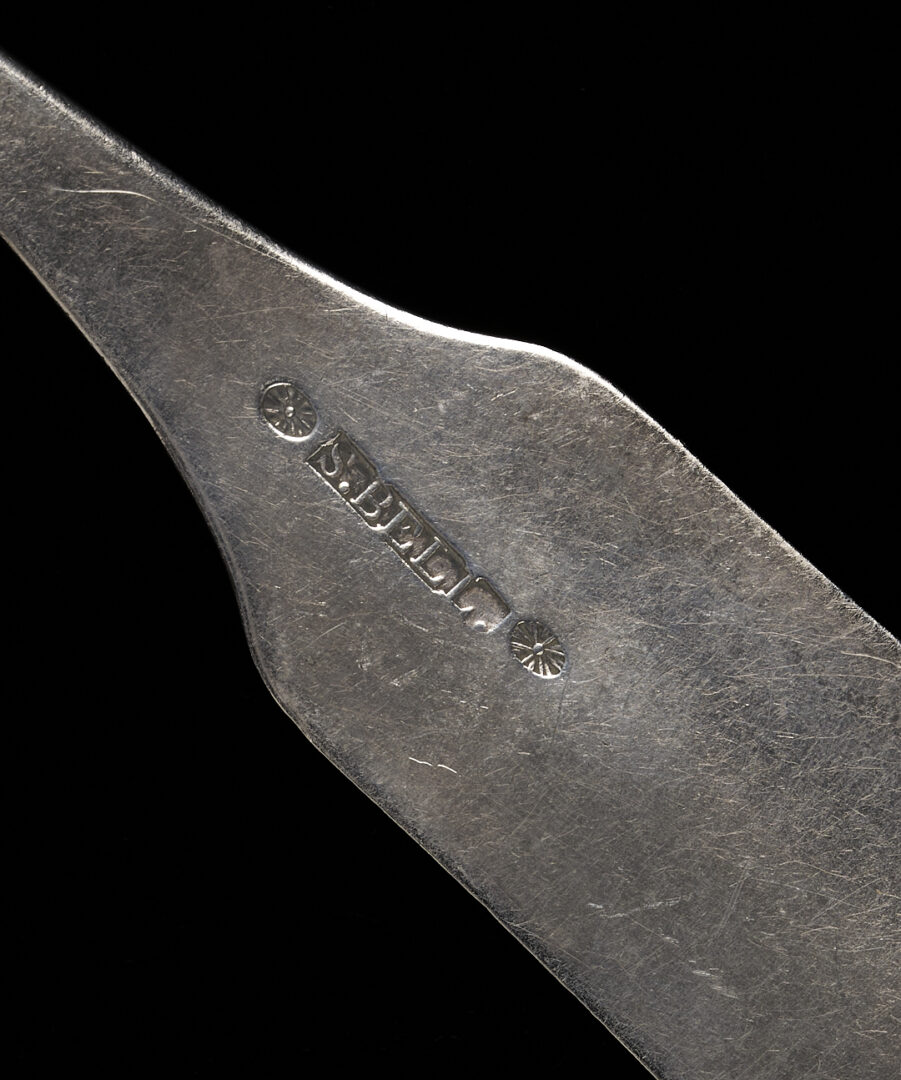 Lot 89: 9 Samuel Bell Coin Silver Spoons