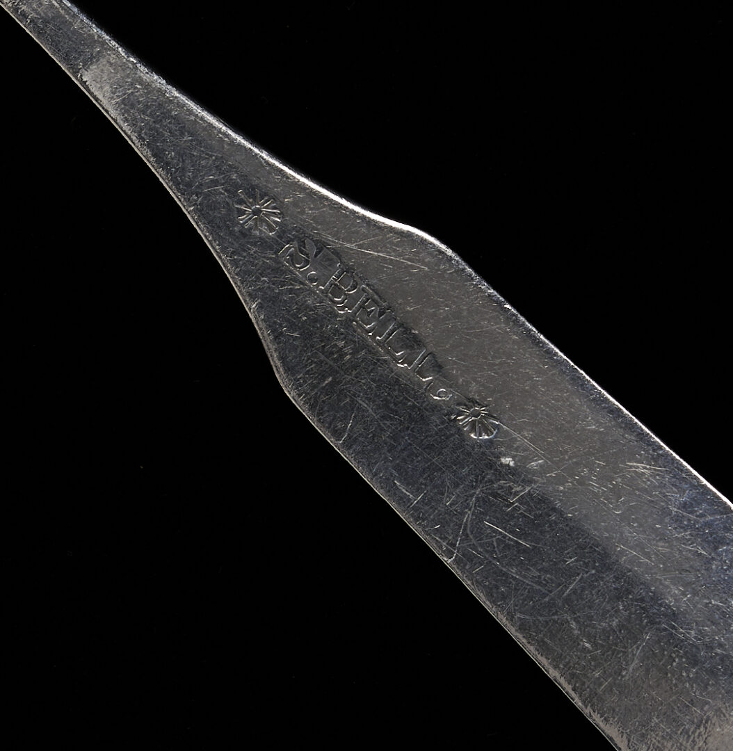 Lot 89: 9 Samuel Bell Coin Silver Spoons