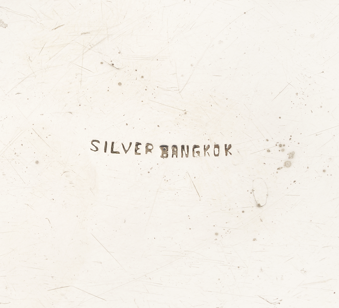 Lot 901: Thai Silver Niello Cylindrical Box