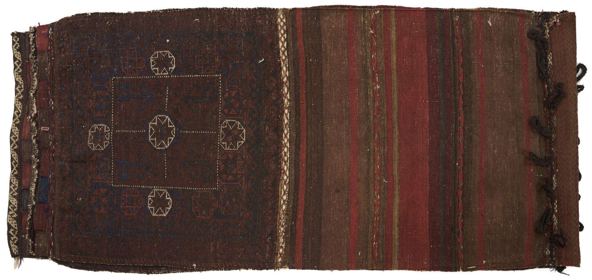 Lot 902: 2 Turkmen Tribal Bag Weavings, Arabatchi & Baluch