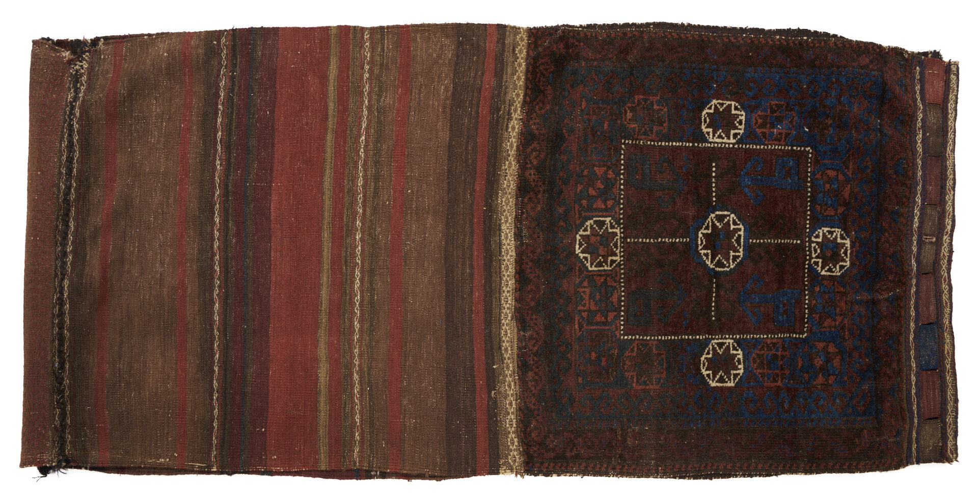 Lot 902: 2 Turkmen Tribal Bag Weavings, Arabatchi & Baluch