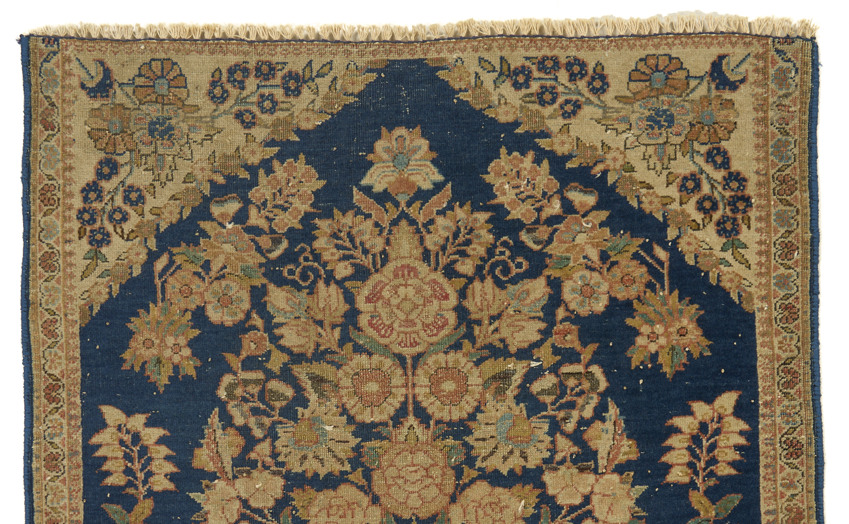 Lot 905: Antique Persian Farahan Rug & Kashan Vase Rug