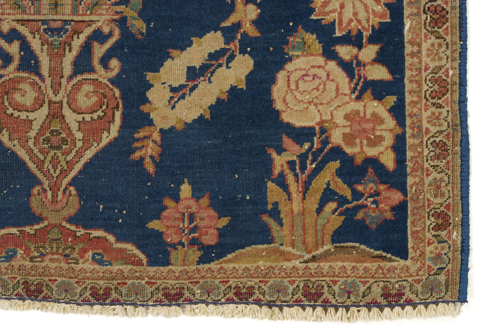 Lot 905: Antique Persian Farahan Rug & Kashan Vase Rug