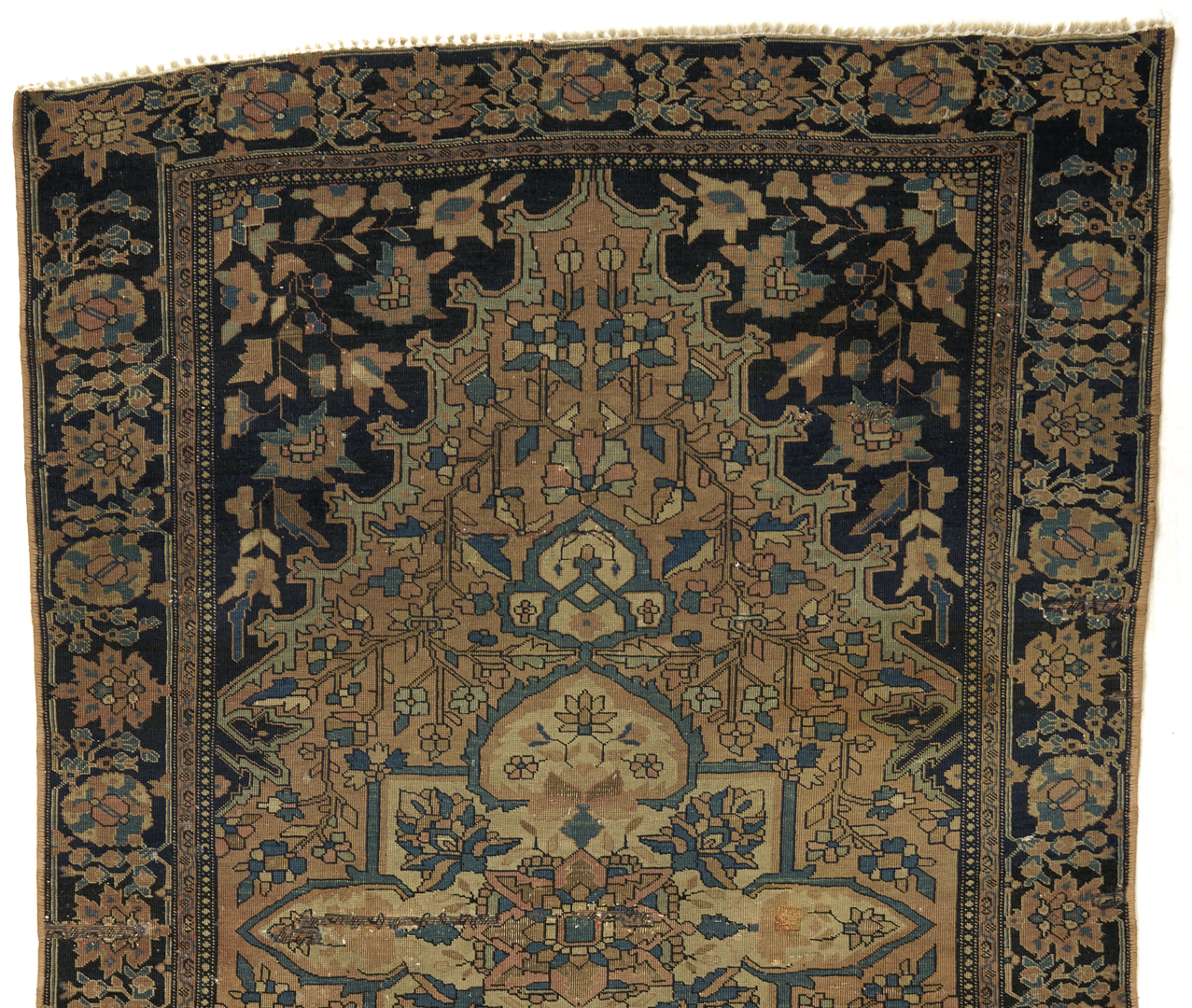 Lot 905: Antique Persian Farahan Rug & Kashan Vase Rug