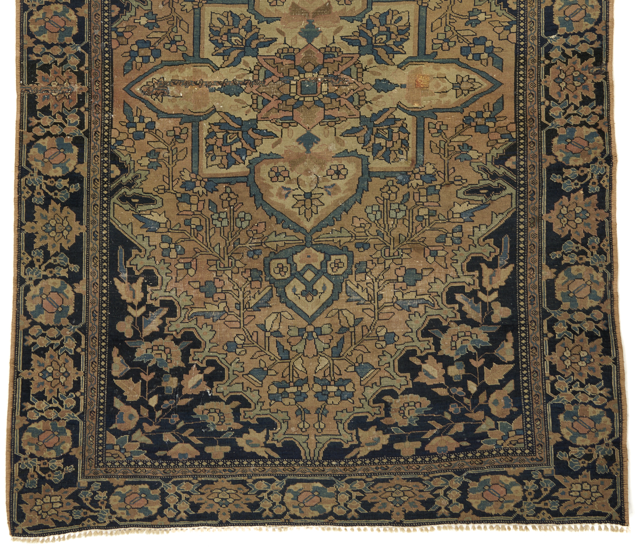 Lot 905: Antique Persian Farahan Rug & Kashan Vase Rug