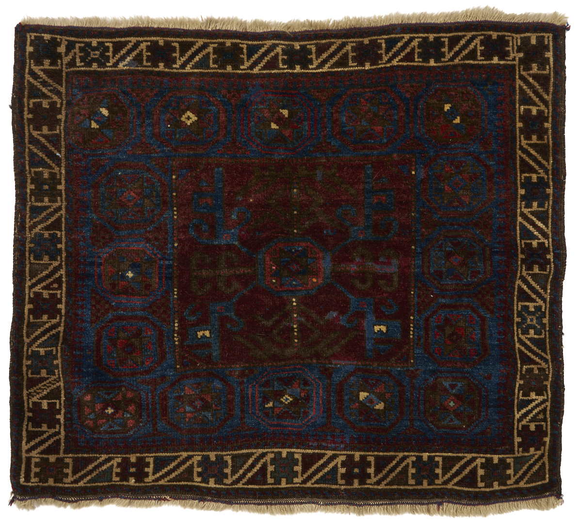 Lot 907: 3 Antique Afghan Baluch Weavings, Prayer Rug & 2 Bag Face