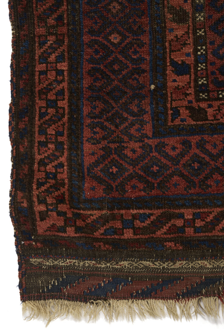Lot 907: 3 Antique Afghan Baluch Weavings, Prayer Rug & 2 Bag Face