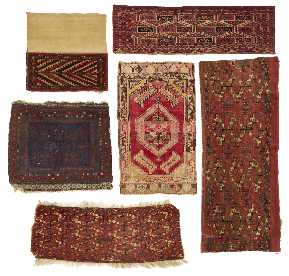 Lot 908: 6 Antique Turkman Weavings