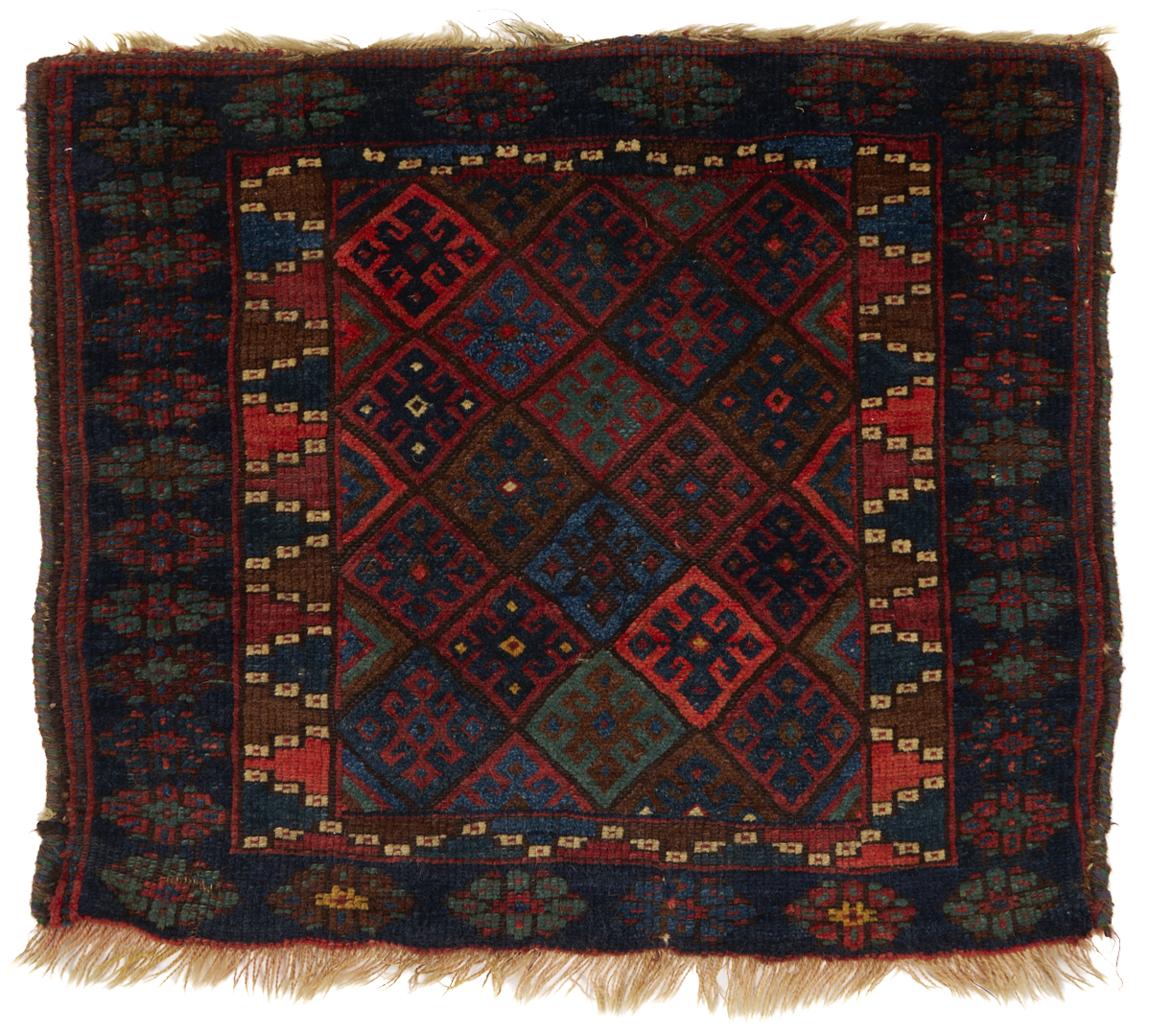 Lot 909: 4 Assembled Antique Weavings, 1 Rug & 3 Bag Face
