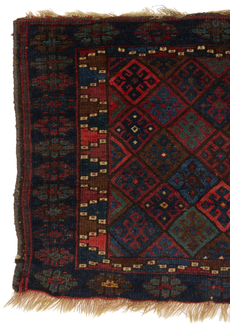 Lot 909: 4 Assembled Antique Weavings, 1 Rug & 3 Bag Face