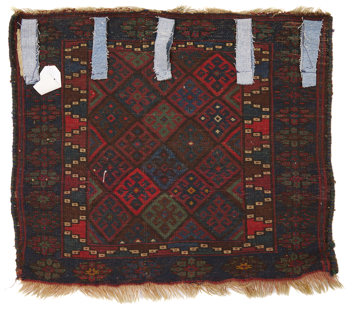 Lot 909: 4 Assembled Antique Weavings, 1 Rug & 3 Bag Face
