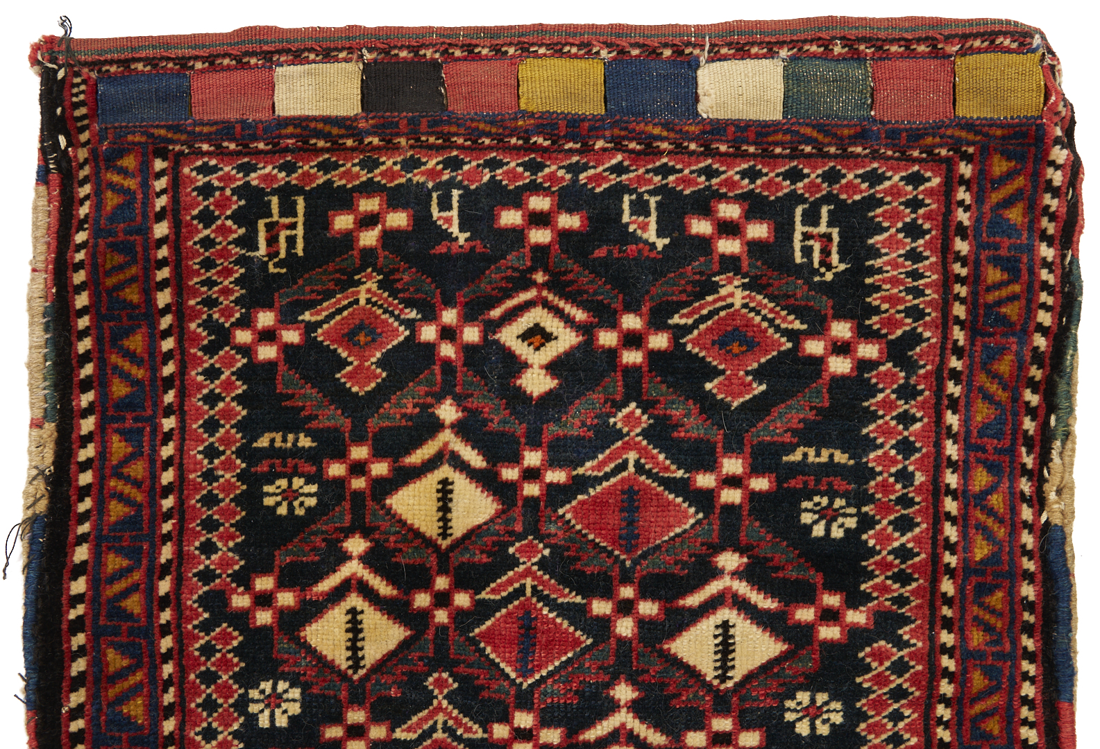 Lot 909: 4 Assembled Antique Weavings, 1 Rug & 3 Bag Face