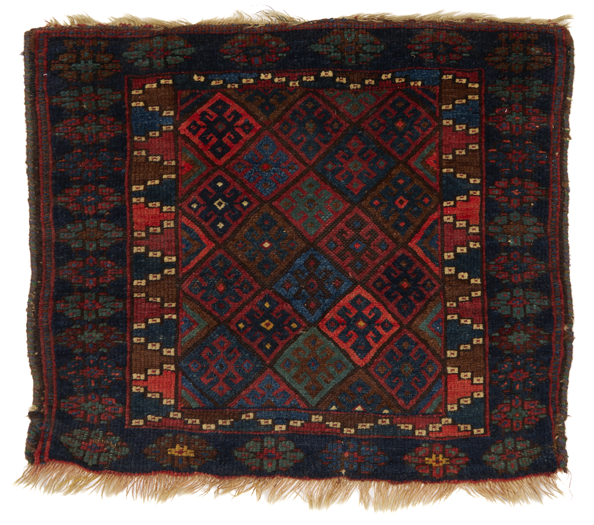 Lot 909: 4 Assembled Antique Weavings, 1 Rug & 3 Bag Face