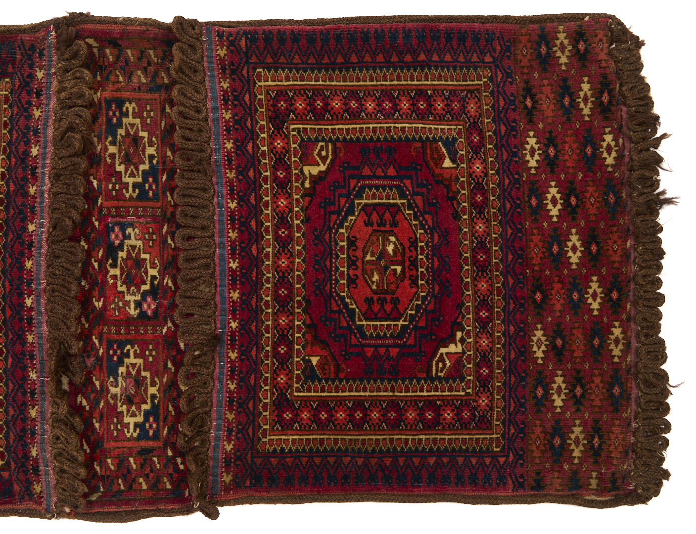 Lot 910: Youmud Saddle Bag, Tekke Bag, & Baluch Bag Face
