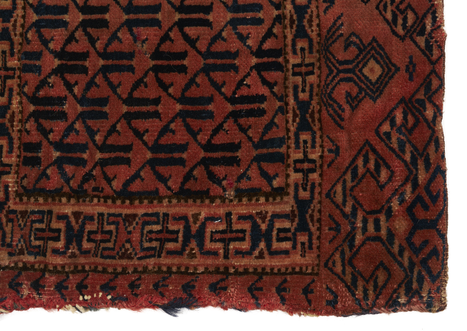 Lot 910: Youmud Saddle Bag, Tekke Bag, & Baluch Bag Face