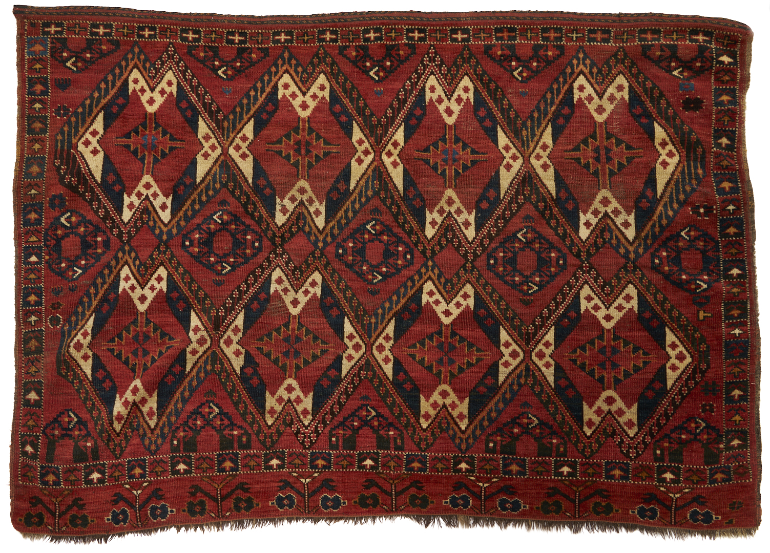 Lot 911: 3 Antique Turkmen Weavings, Uzbekistan Chuval & 2 Ersari Torbas