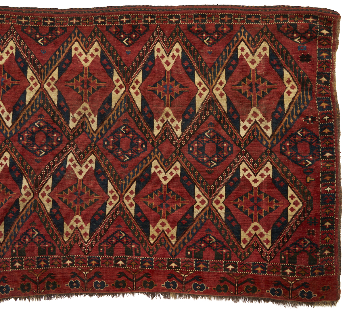 Lot 911: 3 Antique Turkmen Weavings, Uzbekistan Chuval & 2 Ersari Torbas