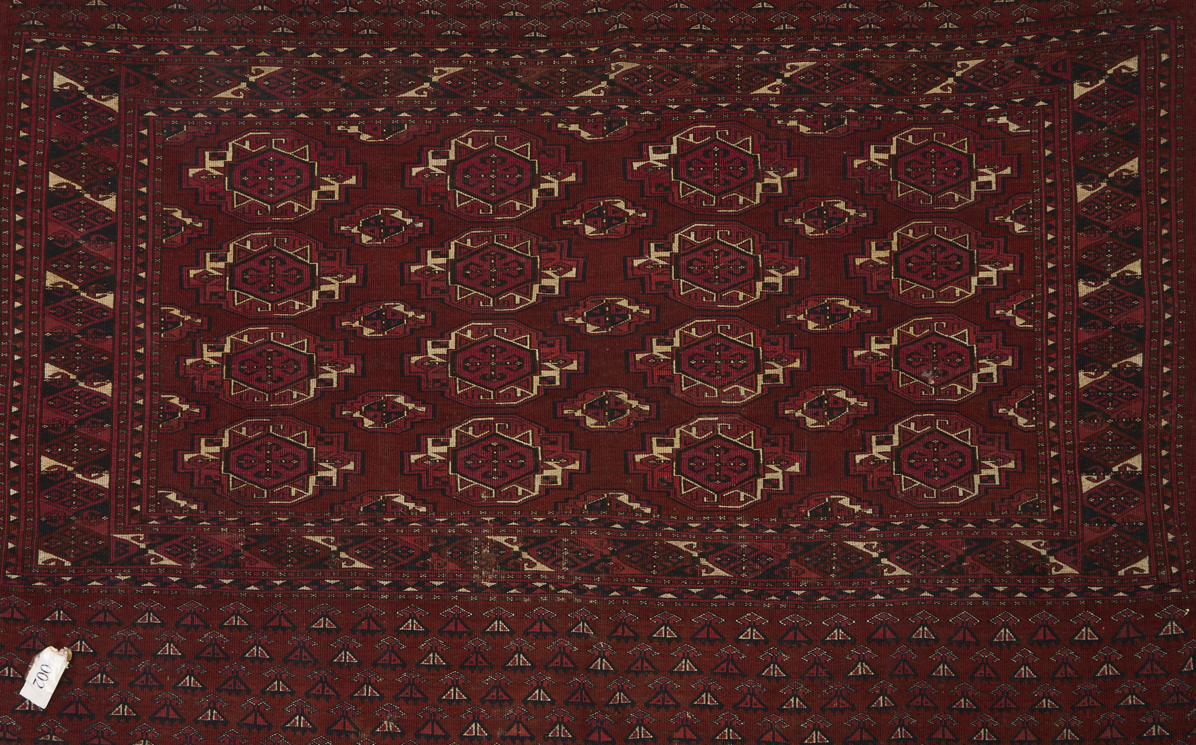Lot 912: 2 Antique Turkmen Weavings Saryk & Saryk Torba