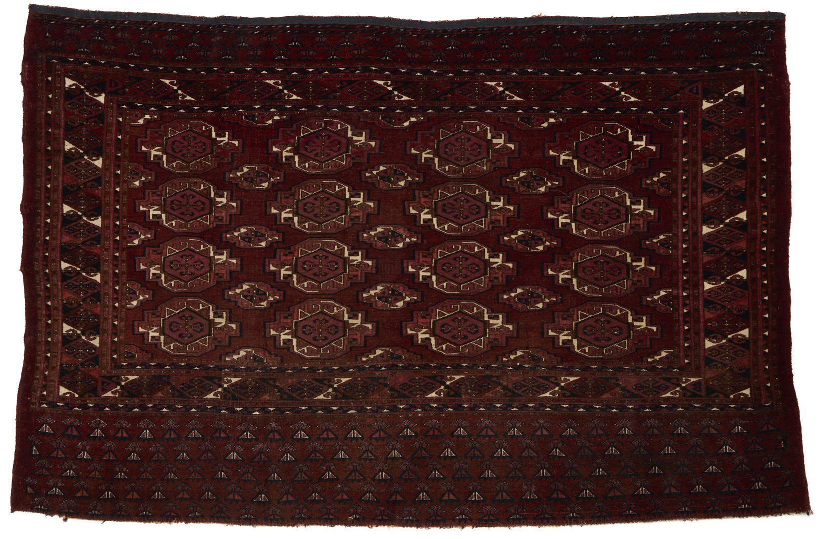 Lot 912: 2 Antique Turkmen Weavings Saryk & Saryk Torba