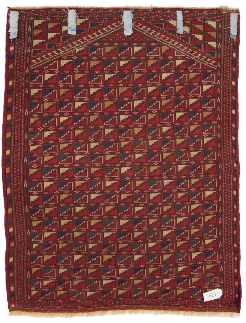 Lot 913: Yomud and Baluch Prayer Rugs & Yomud Salatch Cradle Cover