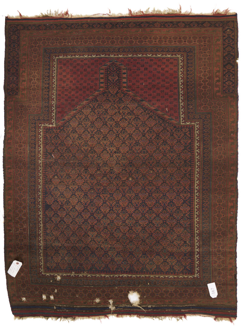 Lot 913: Yomud and Baluch Prayer Rugs & Yomud Salatch Cradle Cover