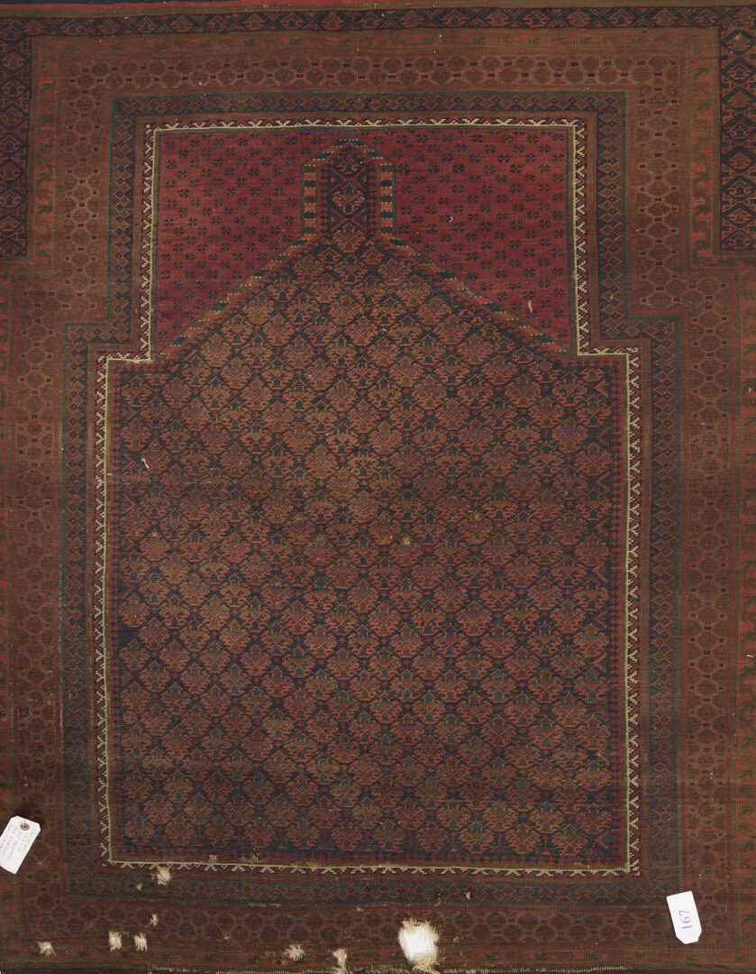 Lot 913: Yomud and Baluch Prayer Rugs & Yomud Salatch Cradle Cover