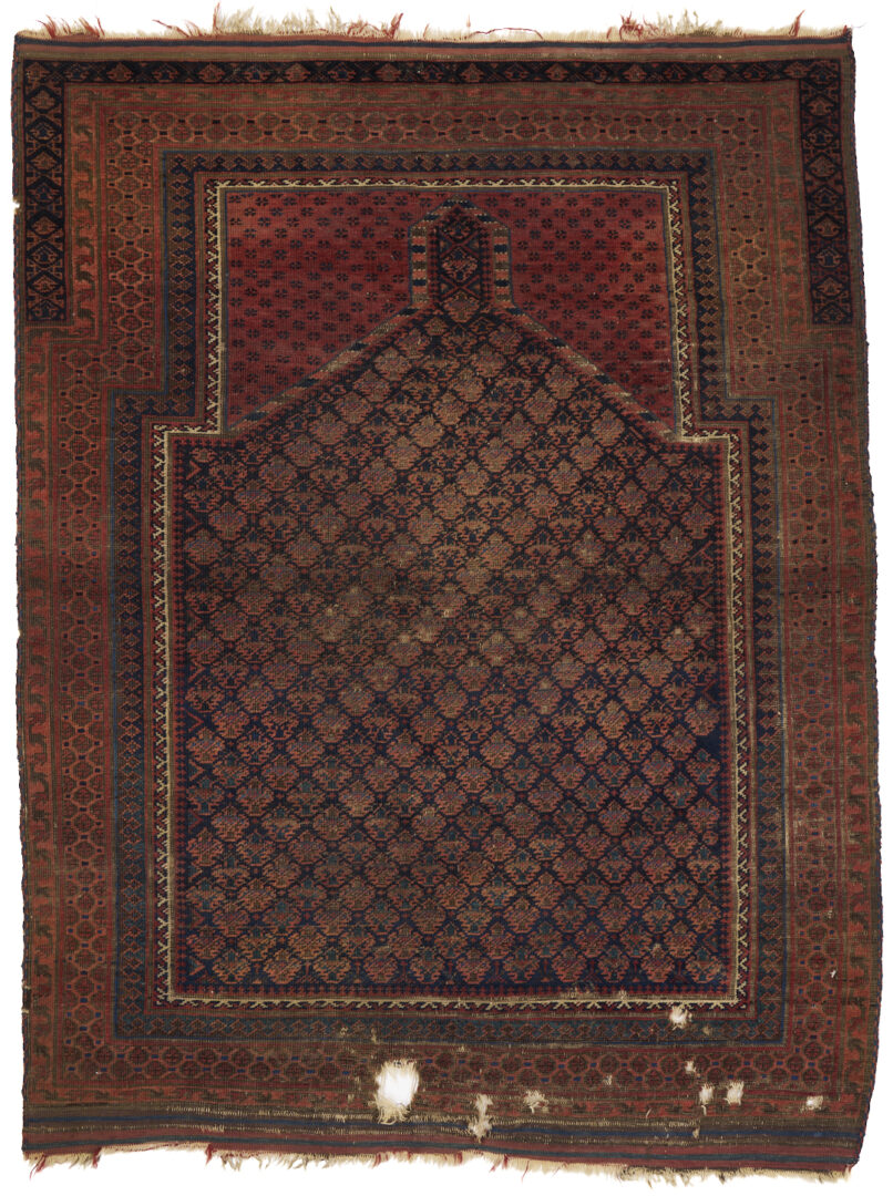 Lot 913: Yomud and Baluch Prayer Rugs & Yomud Salatch Cradle Cover