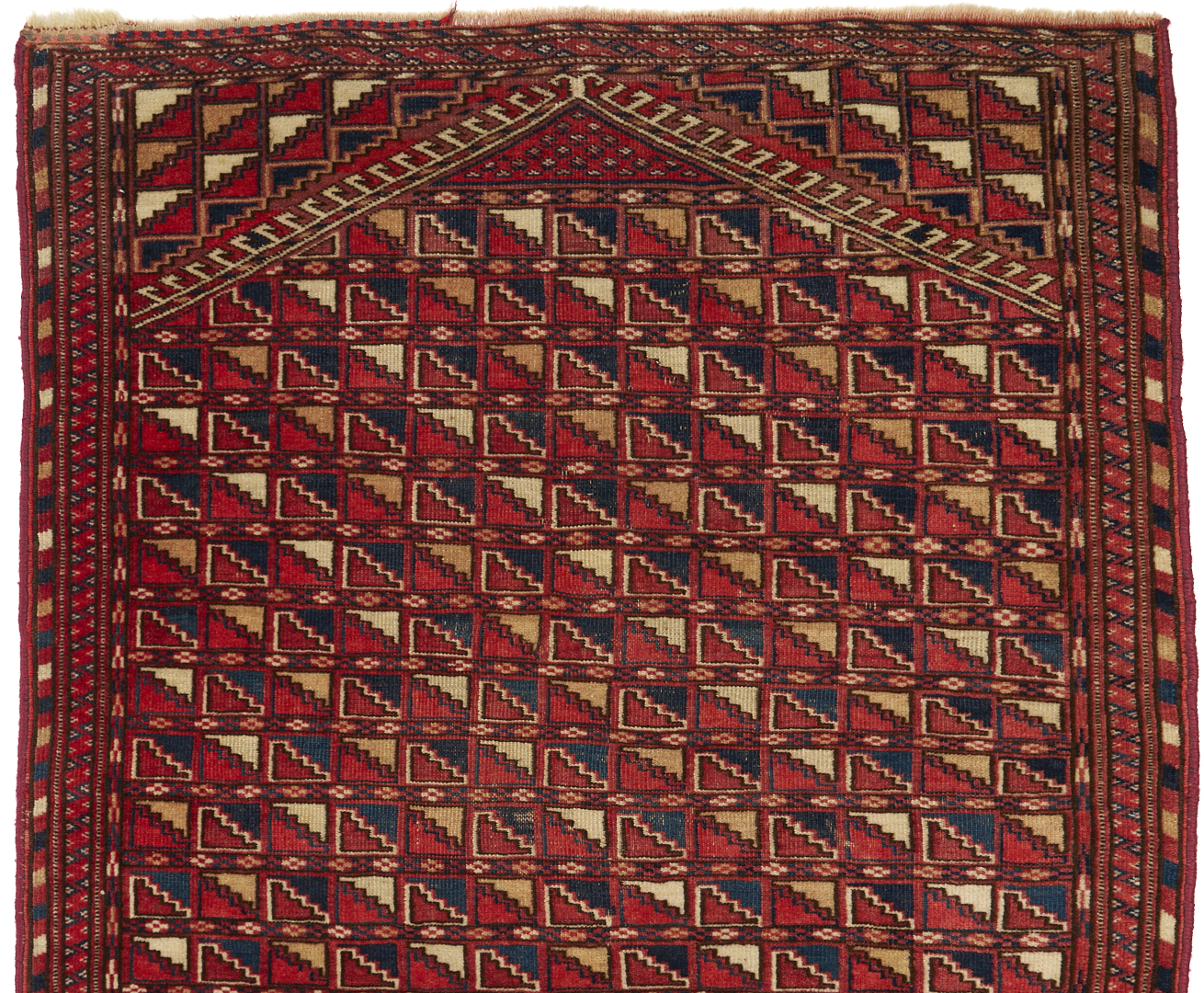 Lot 913: Yomud and Baluch Prayer Rugs & Yomud Salatch Cradle Cover
