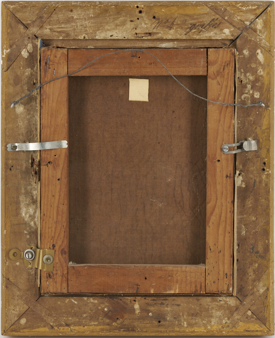 Lot 916: Continental School O/C Portrait Painting of a Girl in Pink