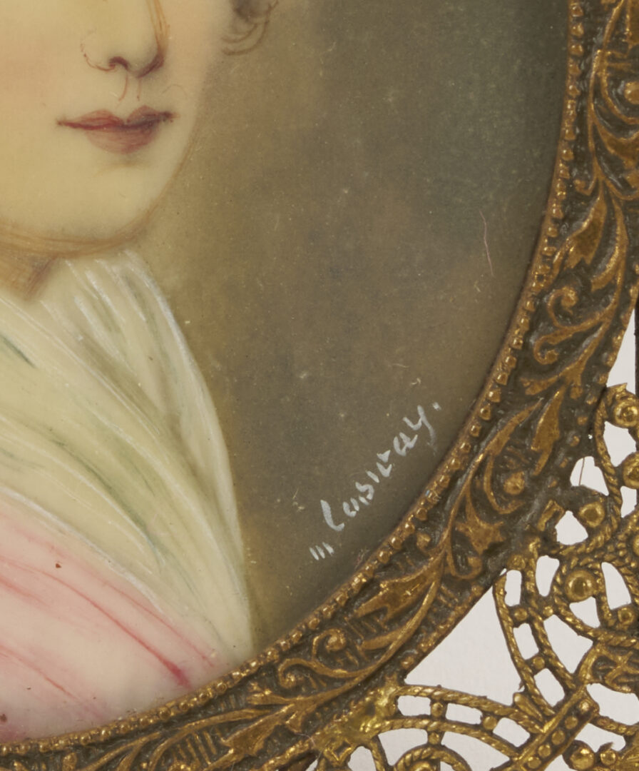 Lot 917: 8 Miniature Portraits and Portrait Boxes