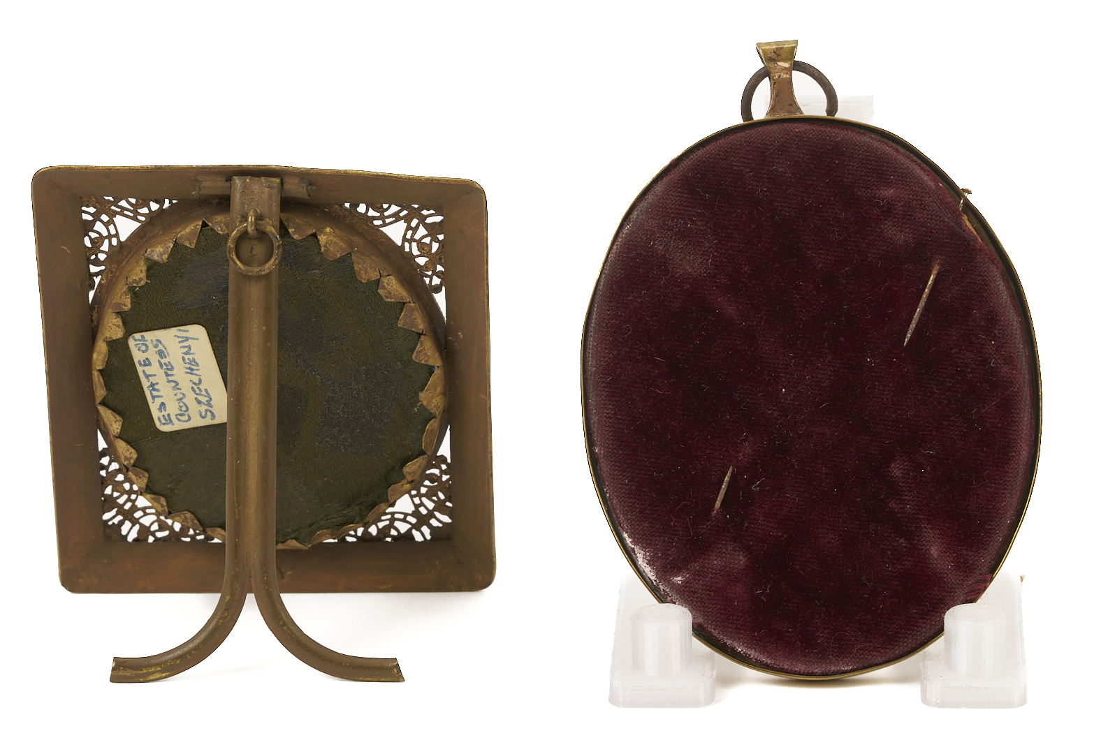 Lot 917: 8 Miniature Portraits and Portrait Boxes