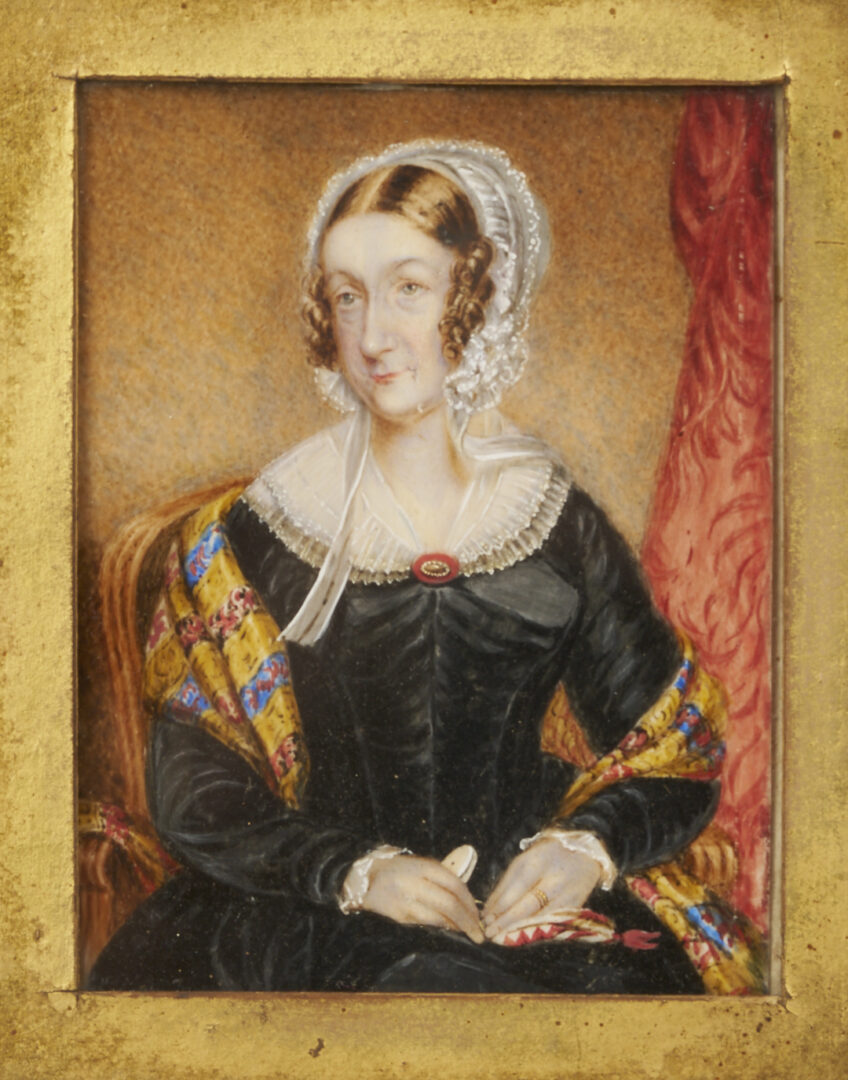 Lot 917: 8 Miniature Portraits and Portrait Boxes