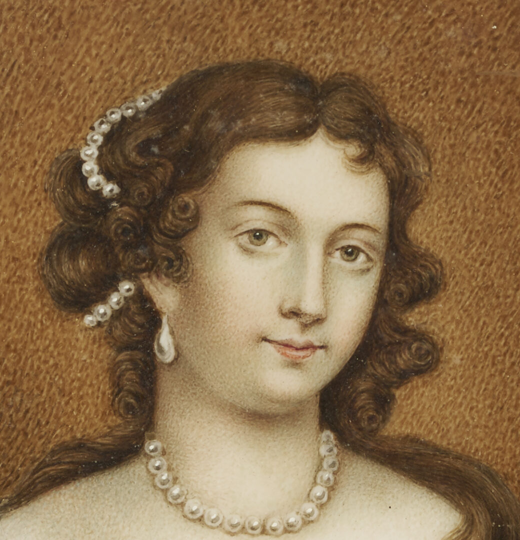 Lot 917: 8 Miniature Portraits and Portrait Boxes