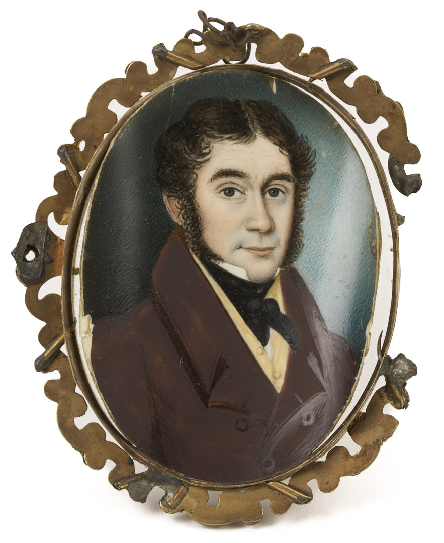 Lot 917: 8 Miniature Portraits and Portrait Boxes