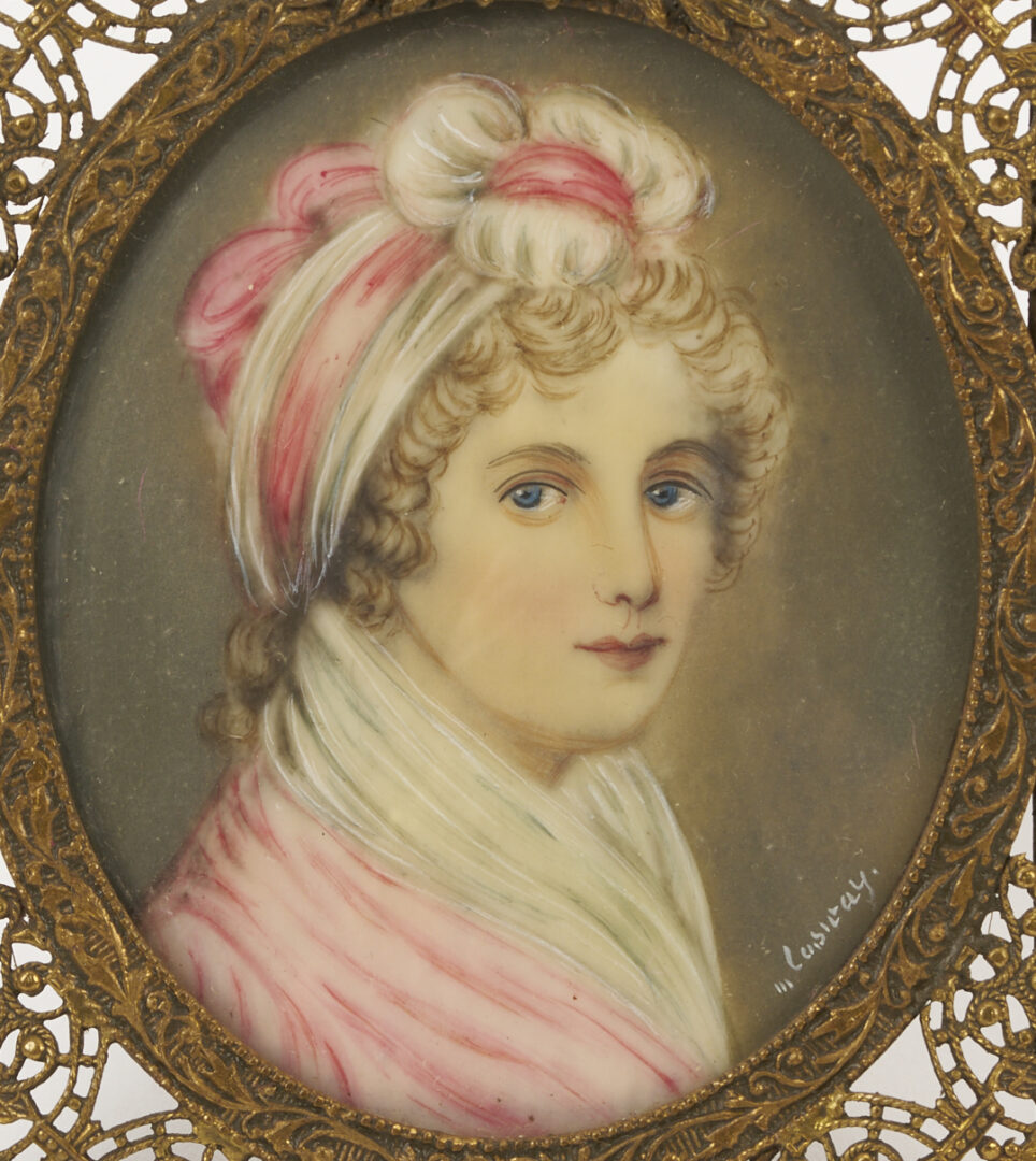 Lot 917: 8 Miniature Portraits and Portrait Boxes