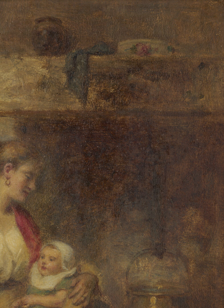 Lot 919: Leon Emile Caille Oil on Panel Painting, Mother & Child