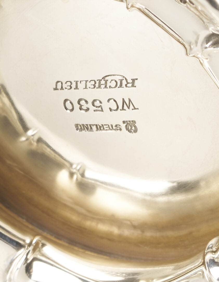 Lot 91: Richelieu Sterling Silver 7-pc Tea Set , 389 oz t.