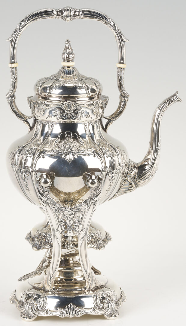 Lot 91: Richelieu Sterling Silver 7-pc Tea Set , 389 oz t.