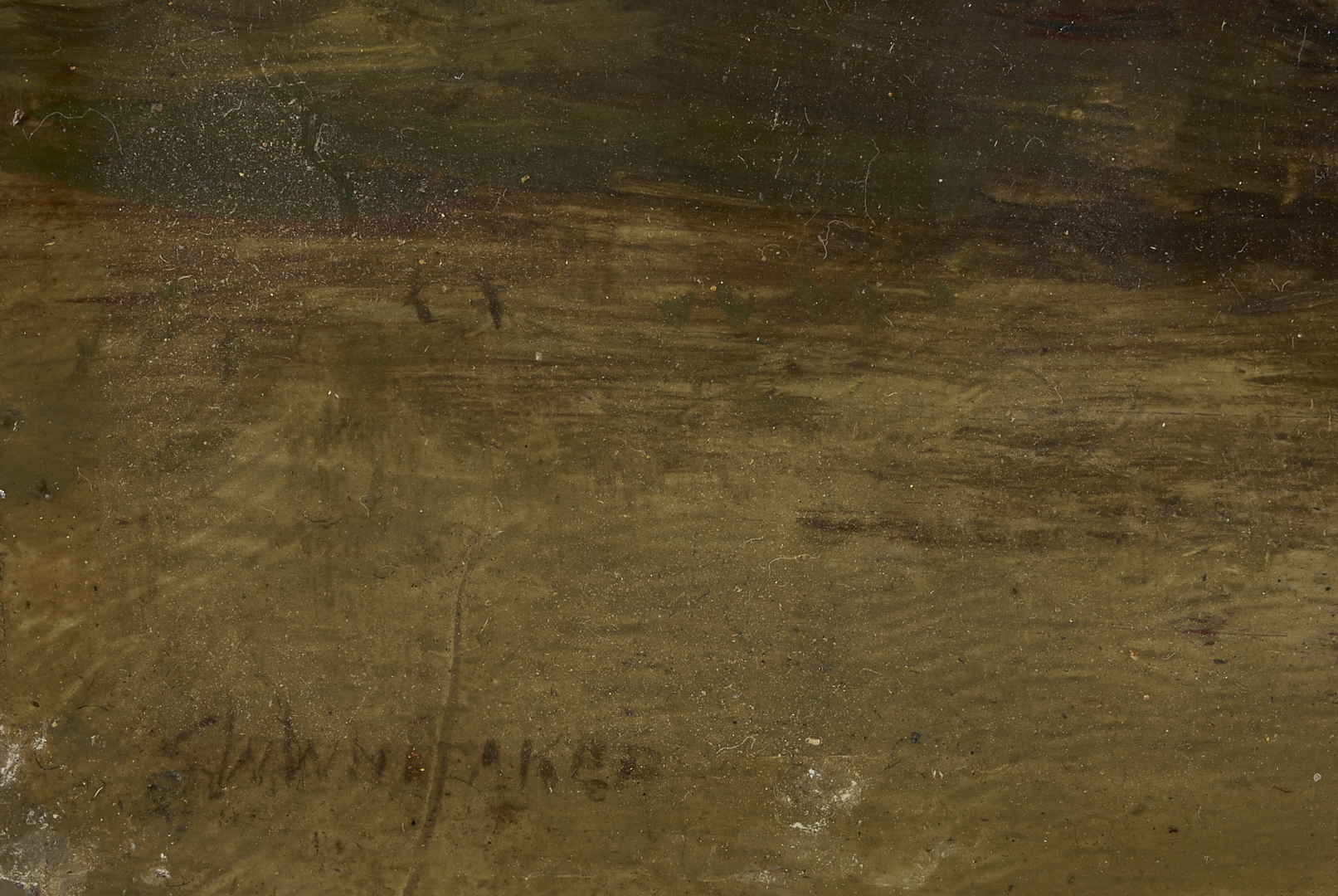 Lot 920: Two 19th C. Paintings: Landscape with Sheep and Coastal Scene