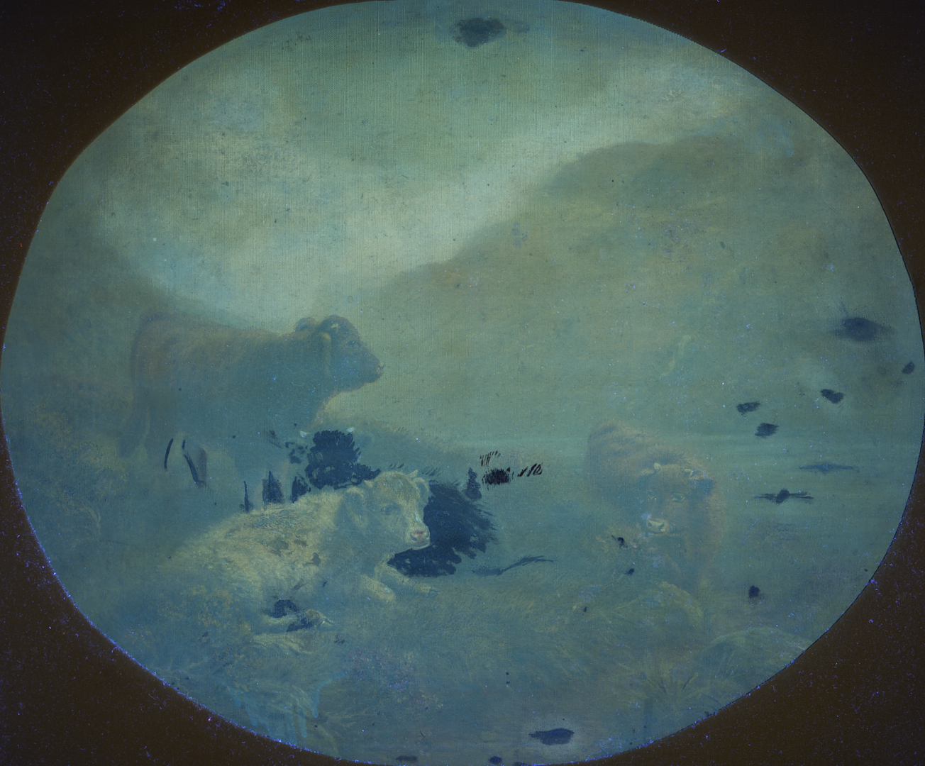 Lot 921: G.H. Lonsdale O/C Landscape with Highland Cattle, 1910