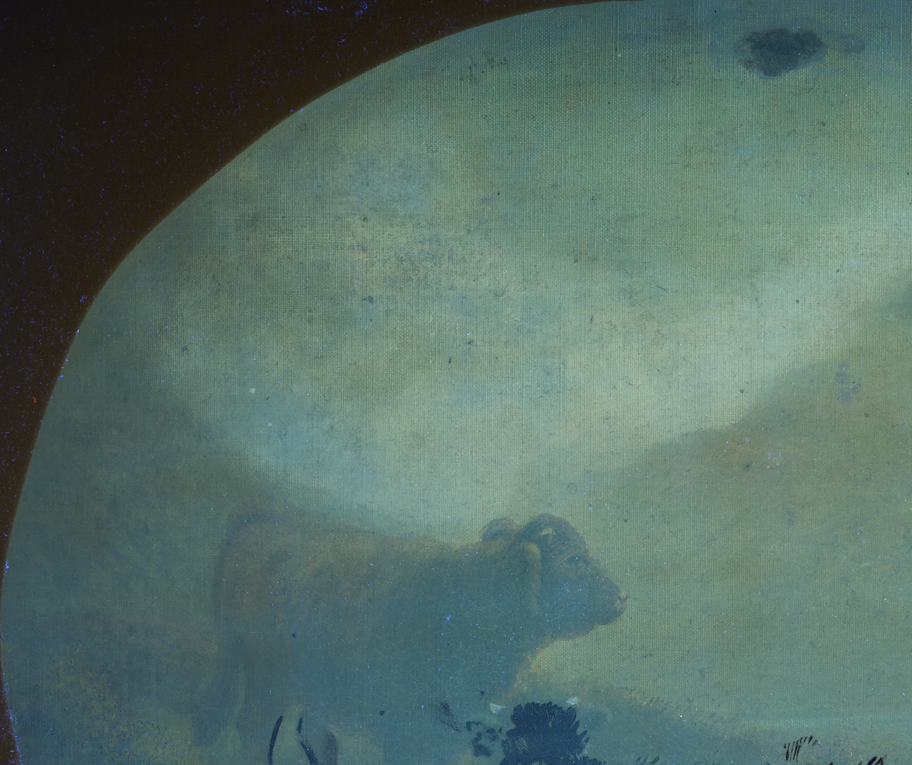 Lot 921: G.H. Lonsdale O/C Landscape with Highland Cattle, 1910