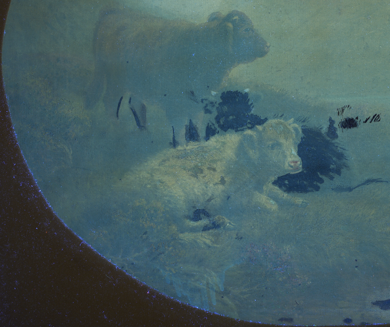 Lot 921: G.H. Lonsdale O/C Landscape with Highland Cattle, 1910