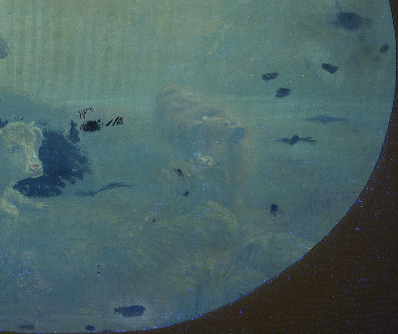 Lot 921: G.H. Lonsdale O/C Landscape with Highland Cattle, 1910