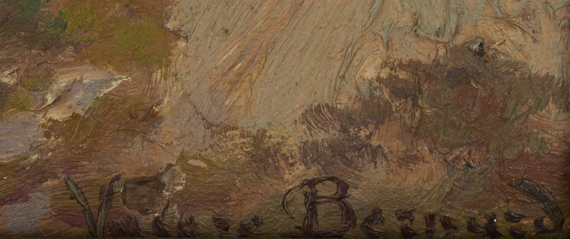 Lot 922: Valere Bernard O/B Coastal Landscape Painting